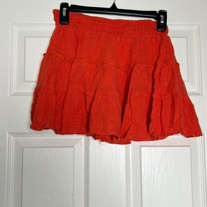 Orange Mini Skirt
